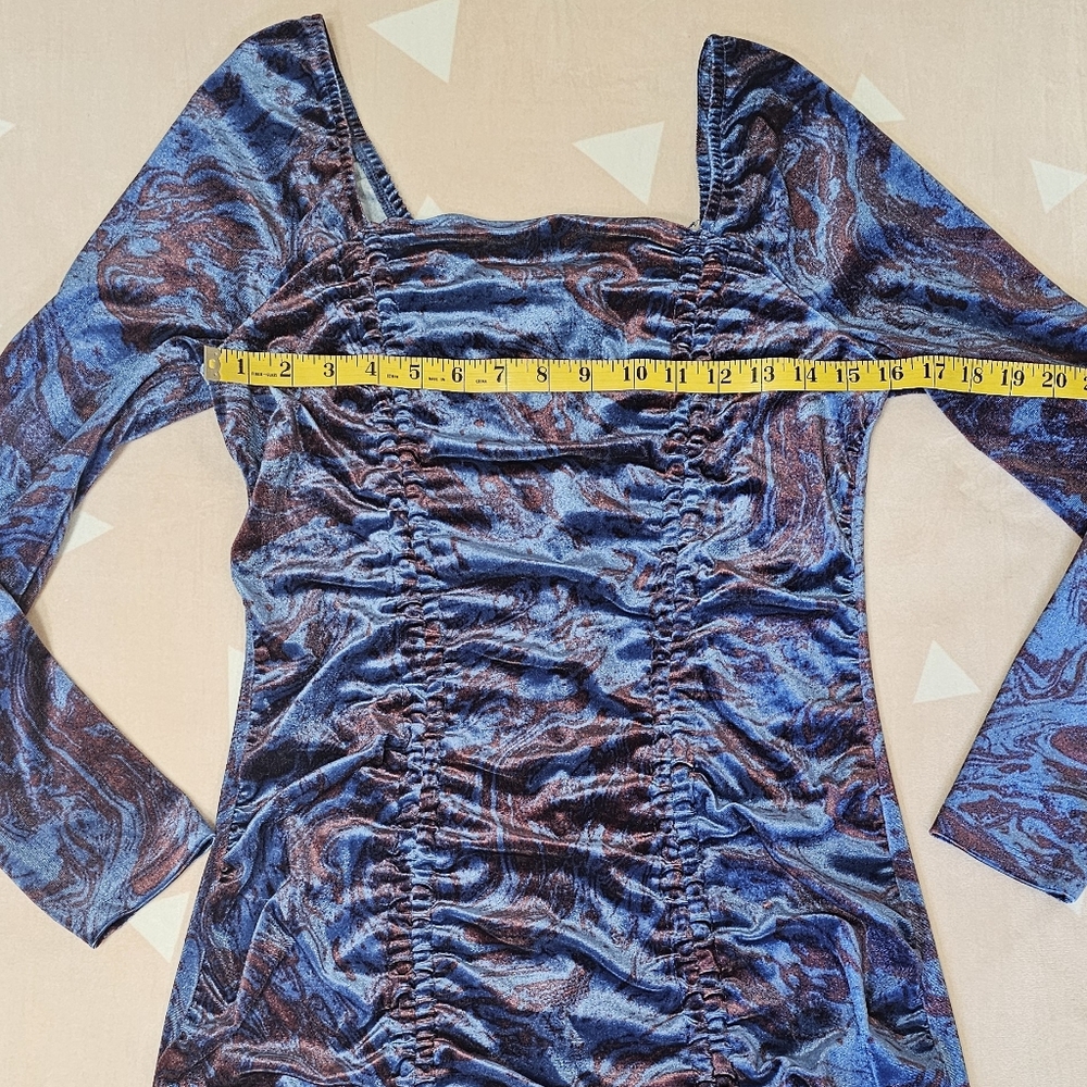 Velvet Ruched Mini Dress - Picture 10 of 13